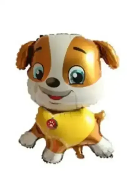 Globo metalizado personaje paw patrol Rubble (40 cm)
