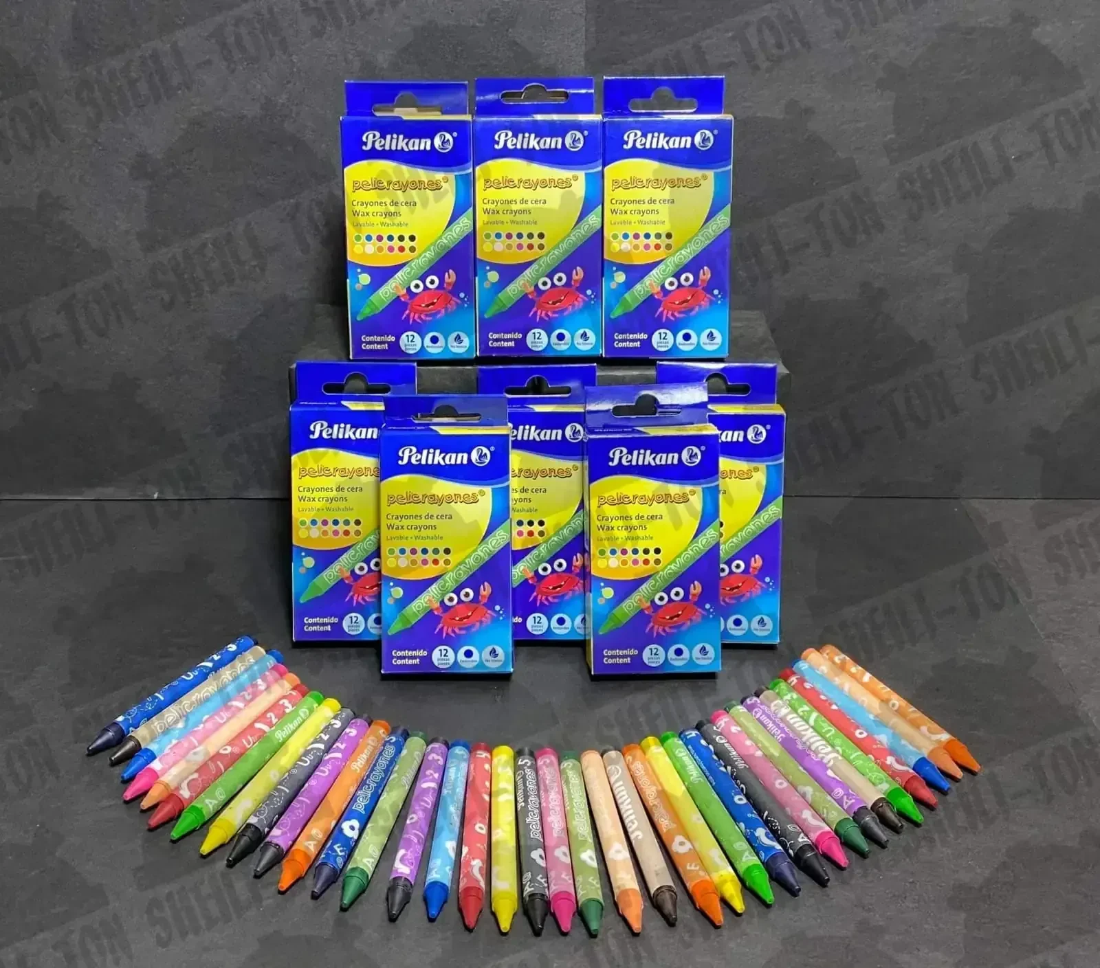Crayolas pelikan con 24 colores delgado 