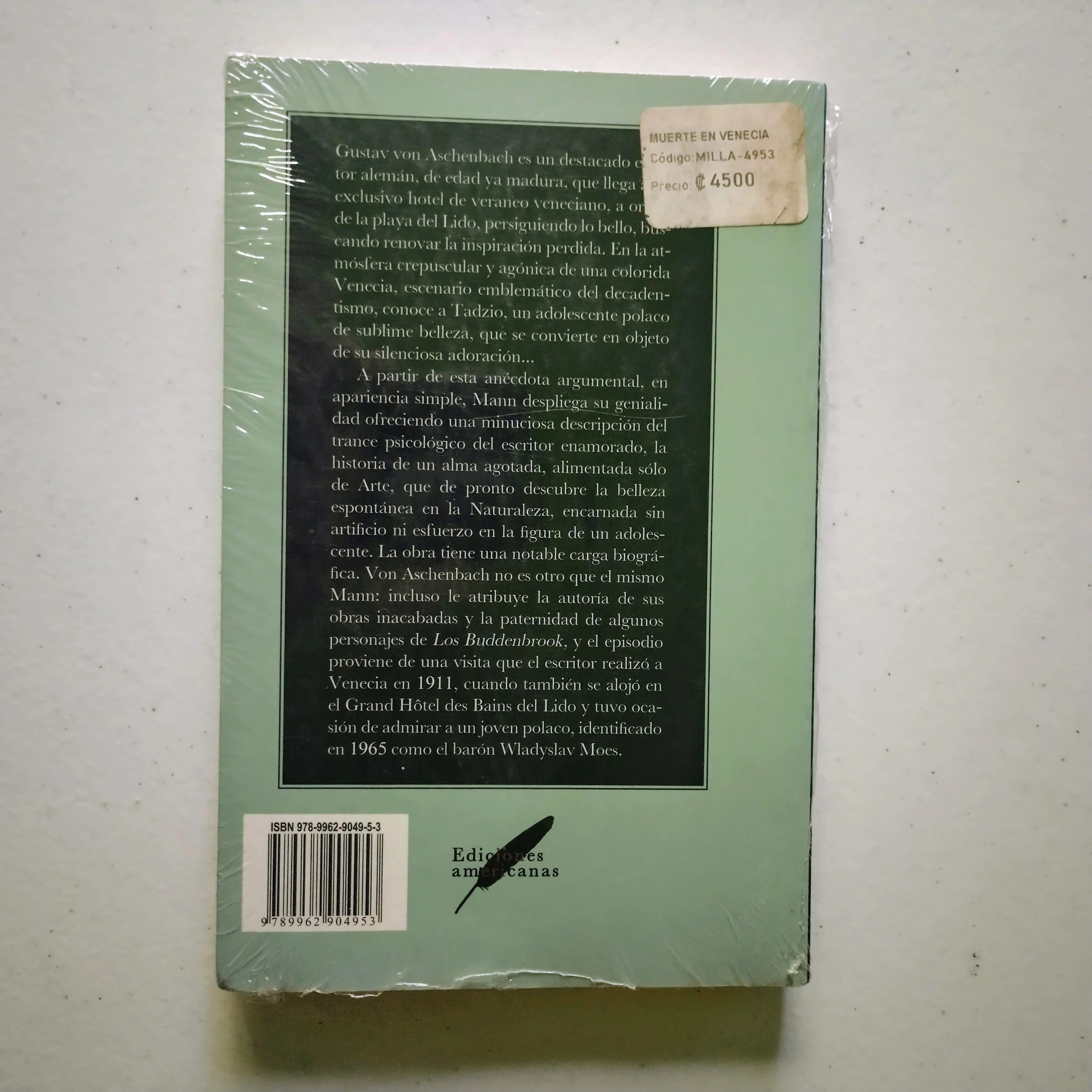 La muerte en Venecia, Thomas Mann, nuevo 2