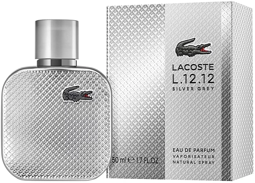 LACOSTE L.12.12 SILVER GREY 3.3 OZ 100 ML EDP SP MEN