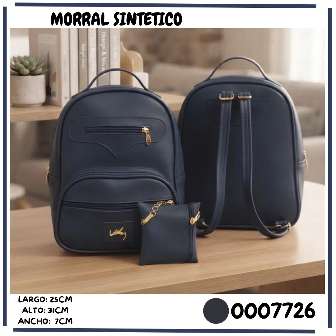 Morral Sintetico para Mujer Bolso Con Monedero 2
