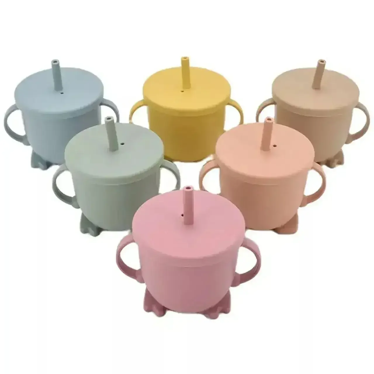 Vaso silicona con  bombilla