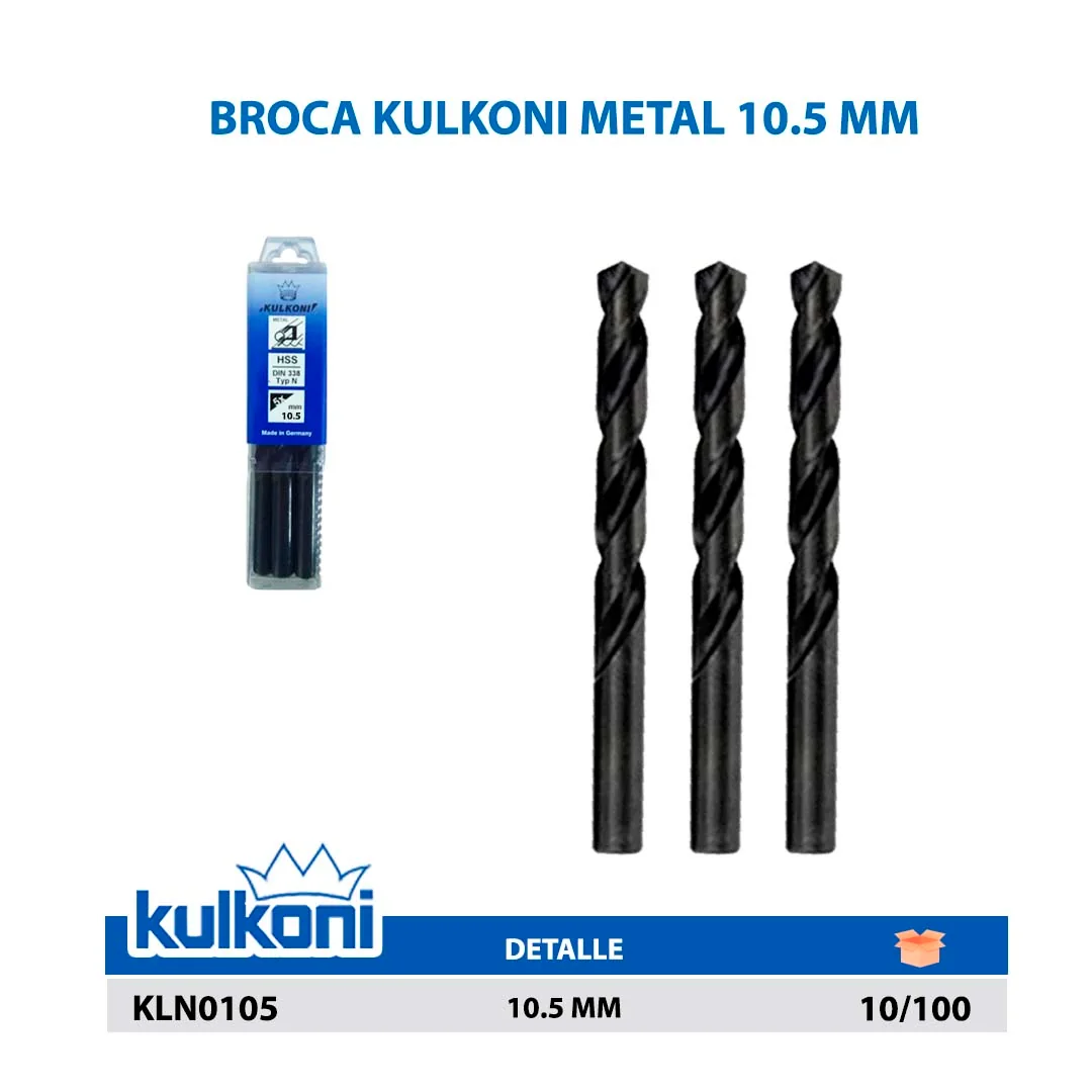 BROCA KULKONI METAL 10.5 MM