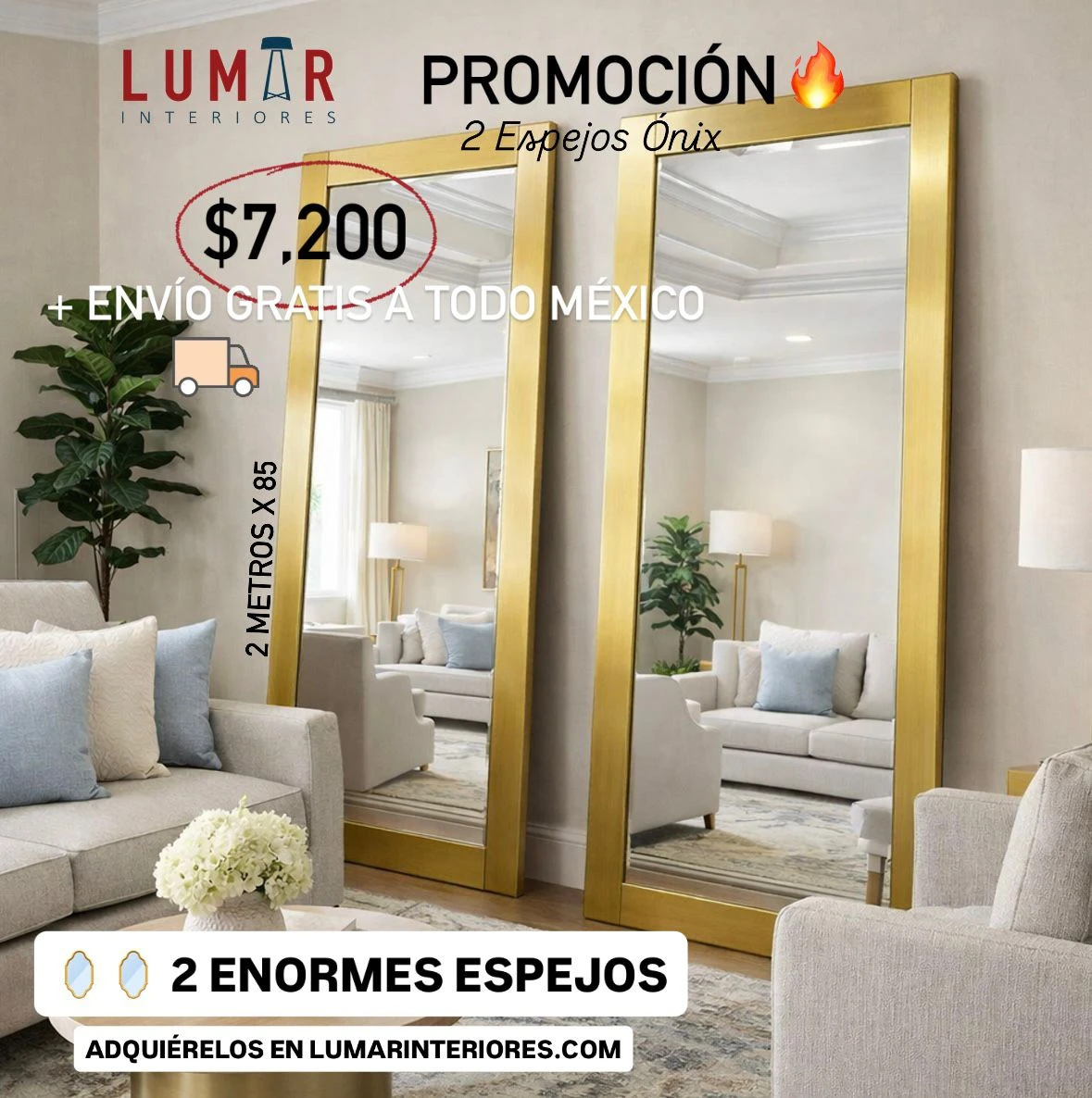 Set de 2 Espejos ONIX 200x85 cm 6