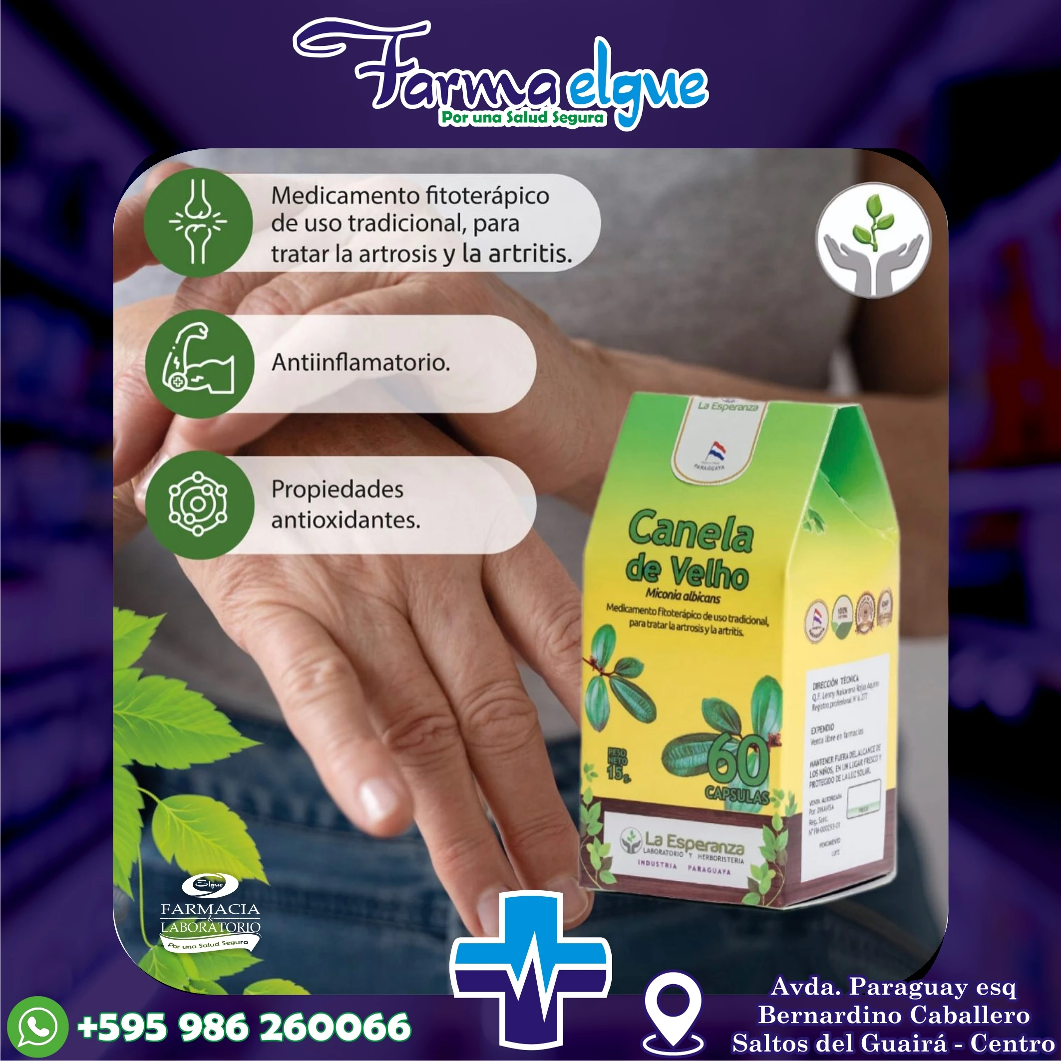 CANELA DE VELHO X 60 CAPS - LA ESPERANZA
