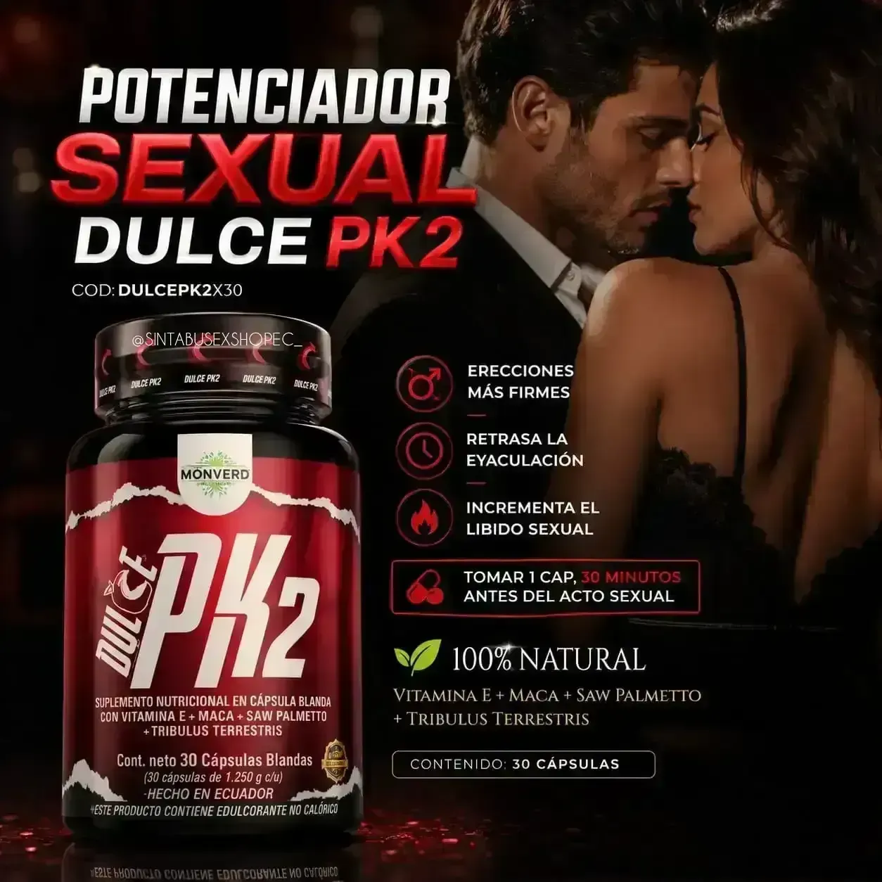 DULCEPK2 X30 POTENCIADOR SEXUAL