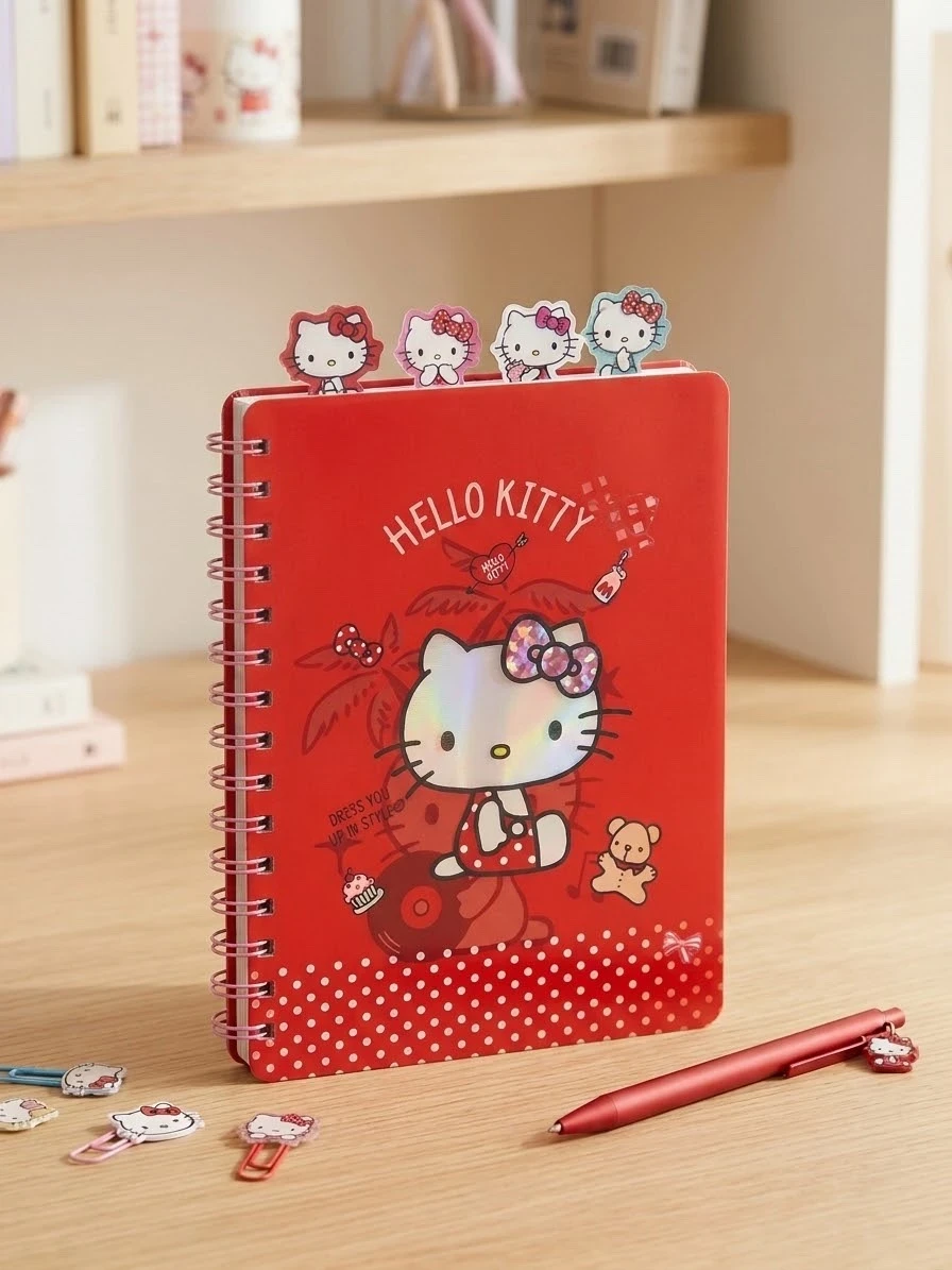 Libreta-agenda con hojas decoradas y separadores. pasta plastificada 