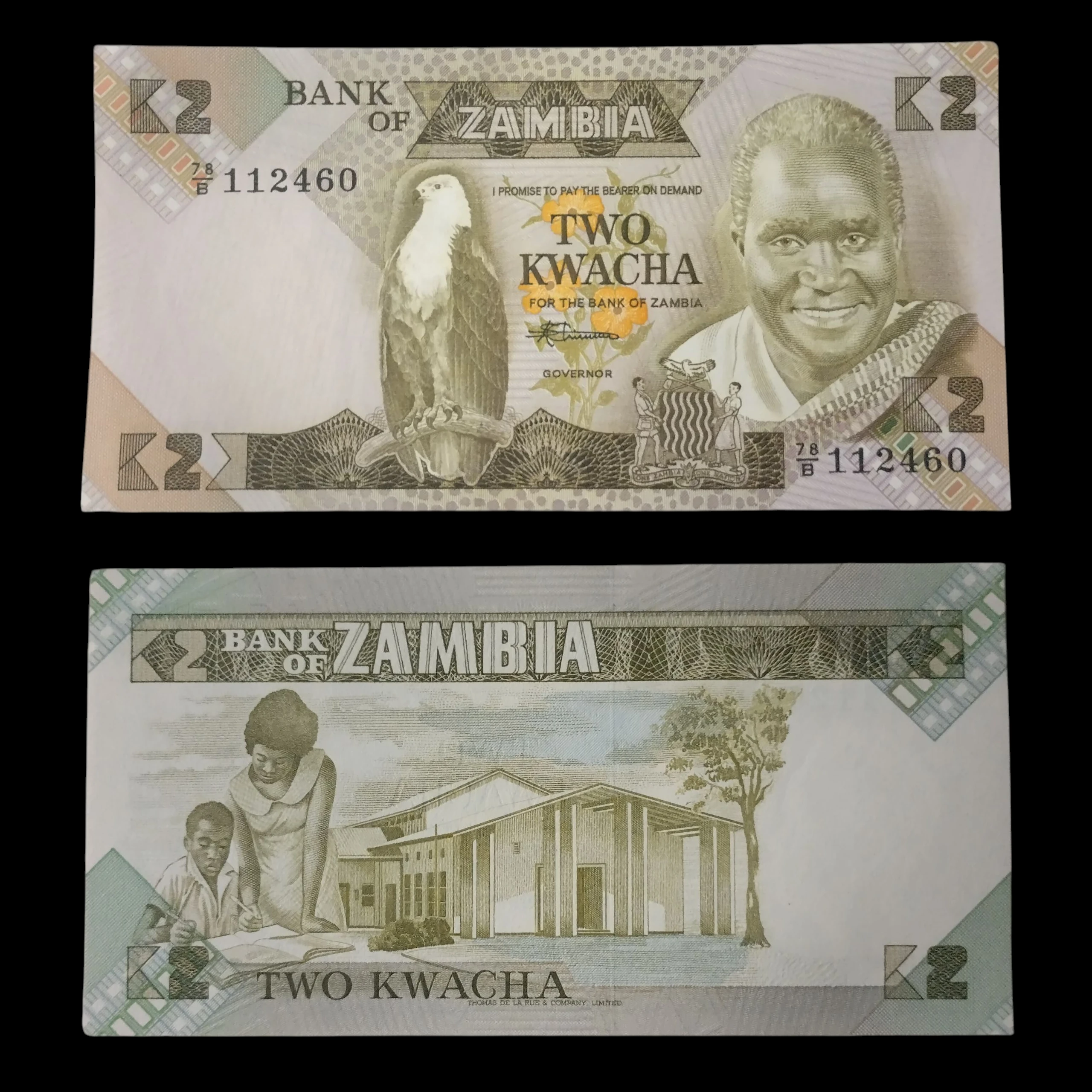 • Zambia 2 kwacha UNC