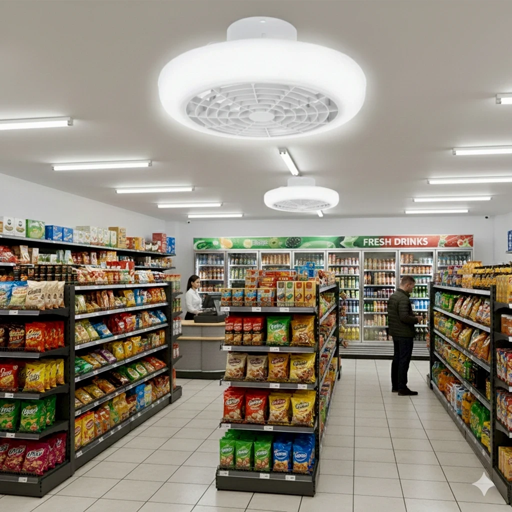 Plafón Led Con Ventilador 50w 8