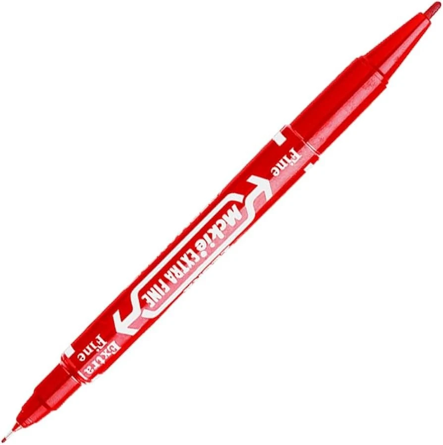 marcador rojo dos puntas fino-mediano