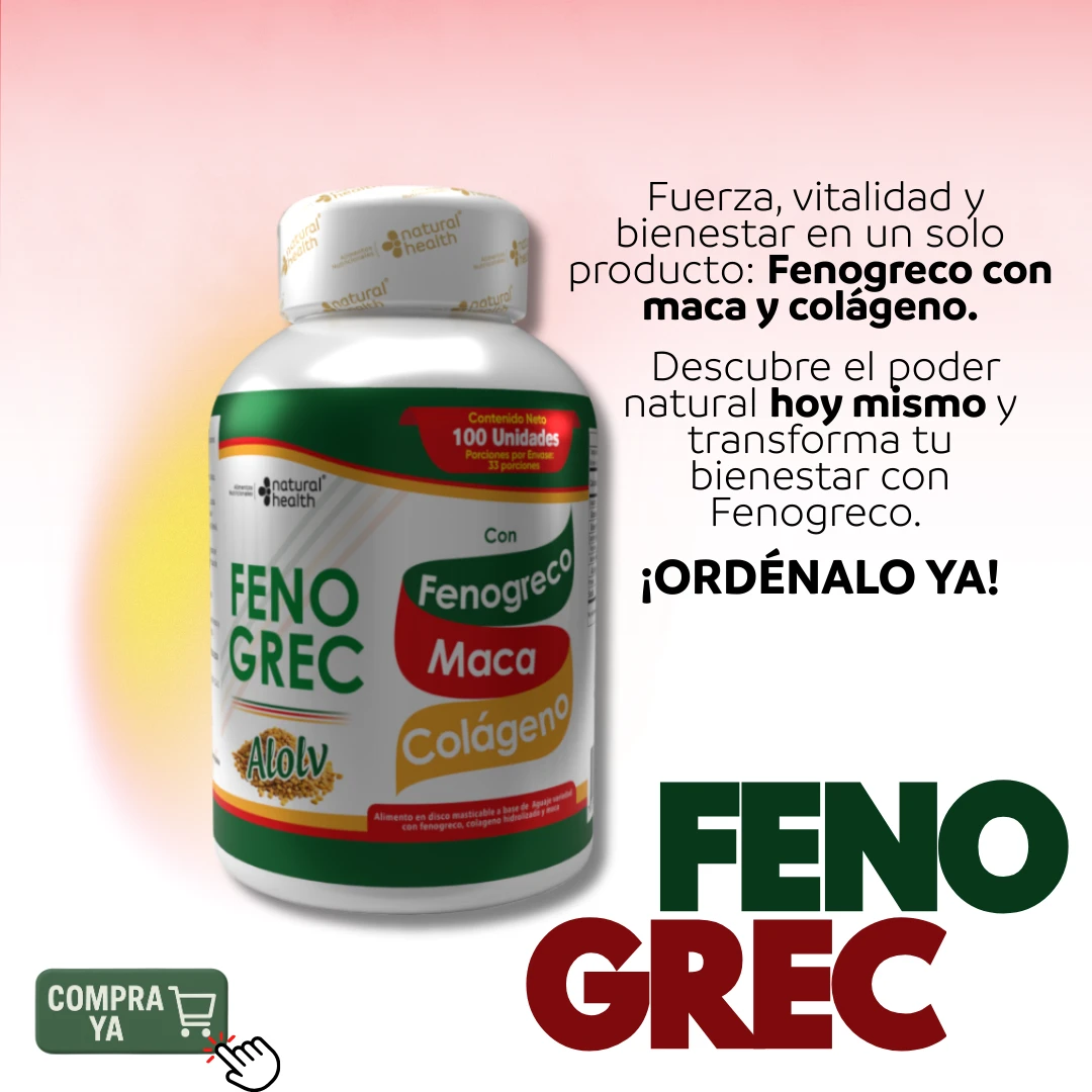 Fenogreco + Maca + Colágeno - 100 pastillas 