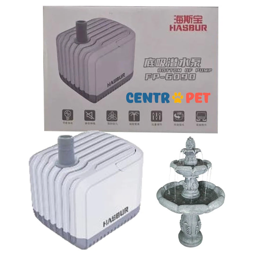 Bomba de Agua 2.6mt Hasbur Fp-6090 80w 4800l/h