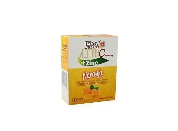 VICAL C + ZINC 1000 MG NARANJA 