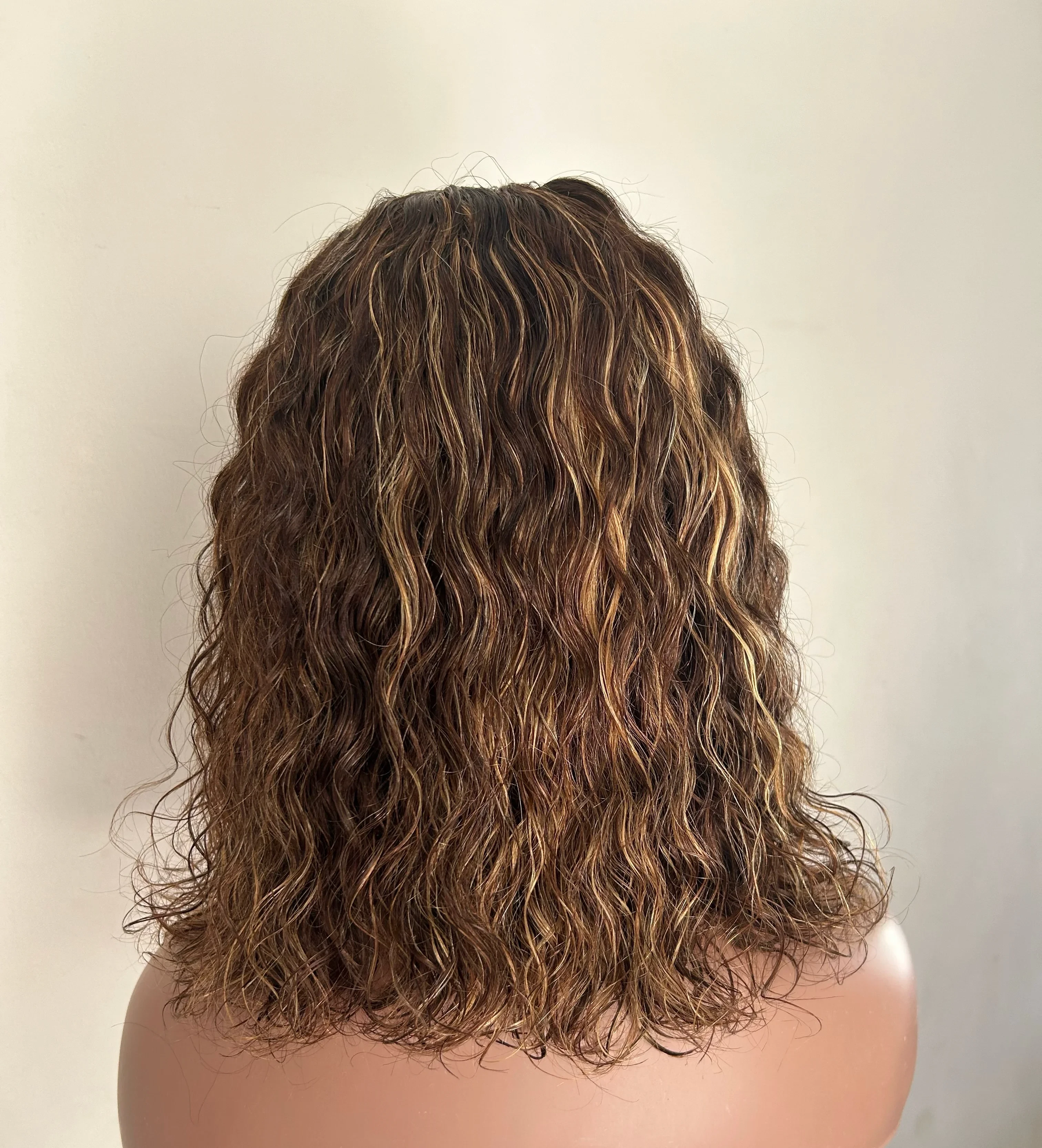 Peluca de cabello humano sin pegamento, 4/27 con reflejos rizados, cierre de encaje, pelucas precortadas 4x4 HD 12”  7