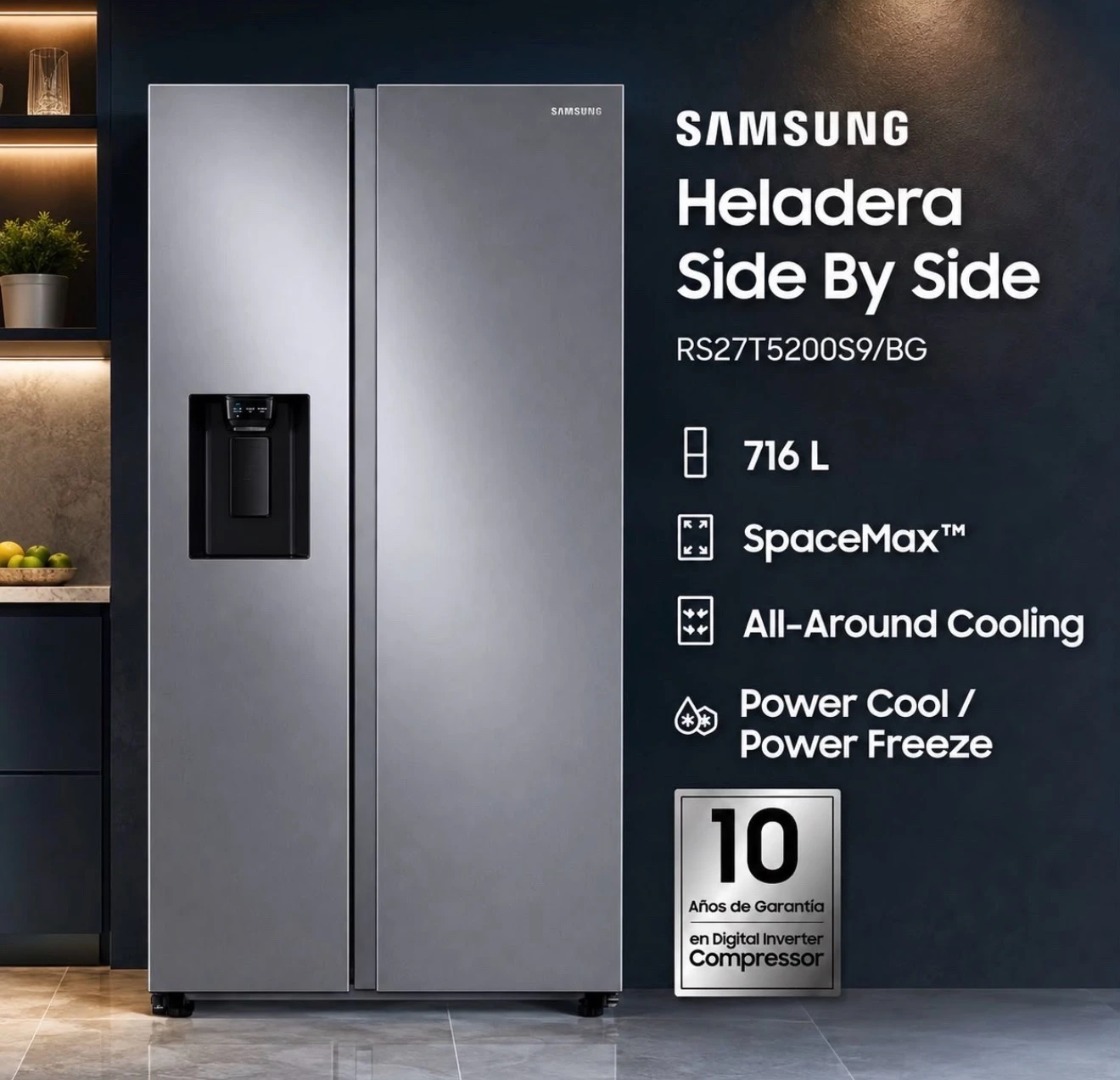 Heladera Samsung Inverter No Frost RS27T5200 Fefined Inox ‼️INGRESANDO‼️