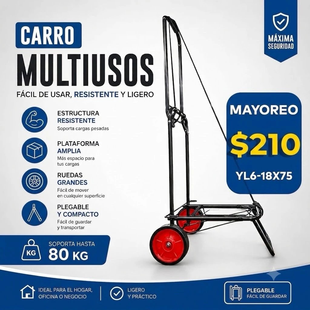 CARRO MULTIUSOS ( soporta hasta 80 kg)