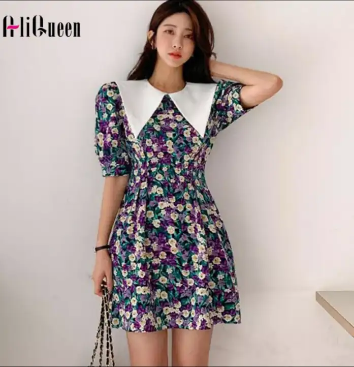 Vestido estampado coreano