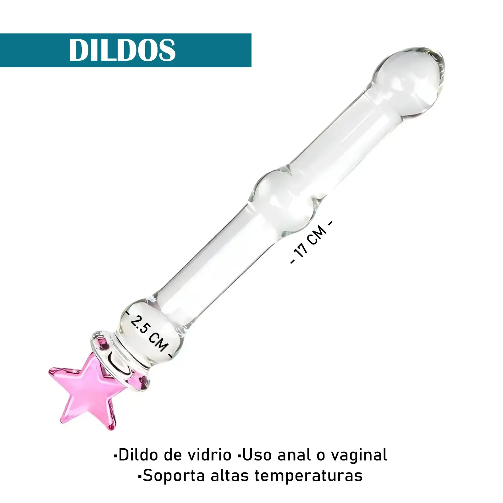 Dildo de vidrio / estrella 