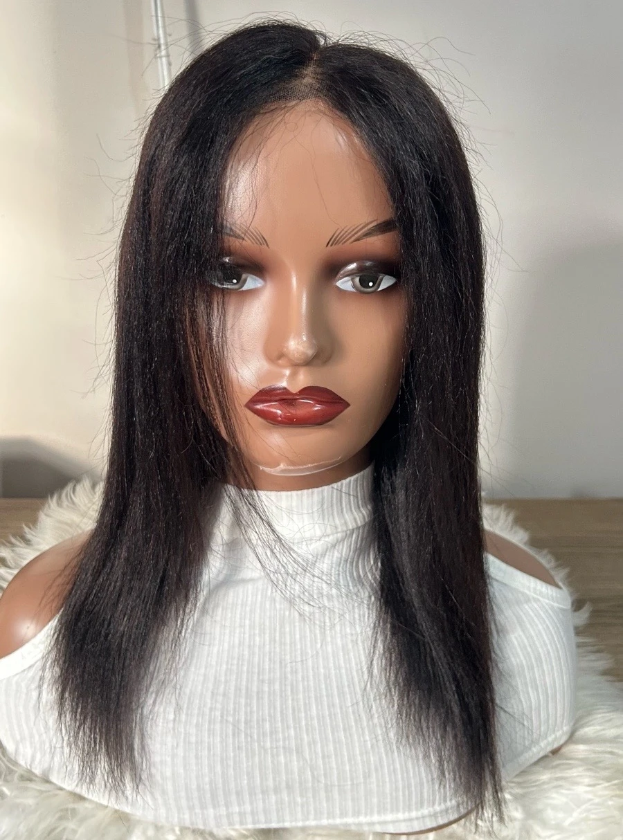 Peluca cabello humano 14" frontal lace 5x5