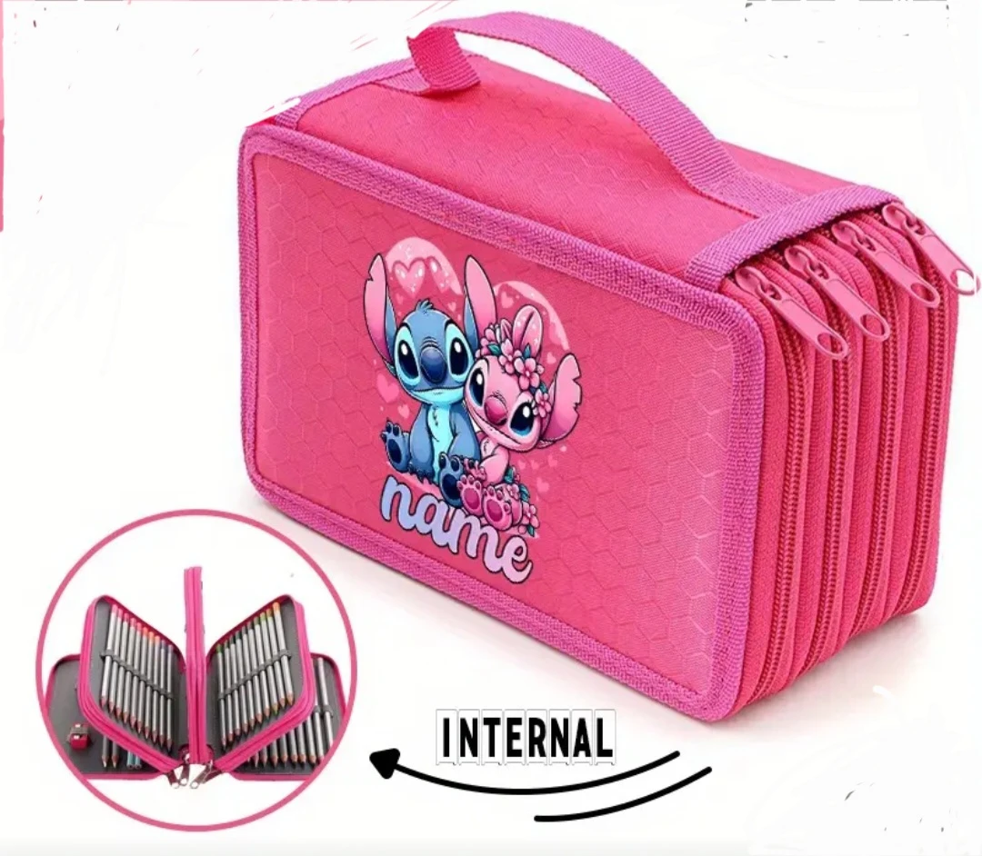 Estuche rosa personalizado con nombre