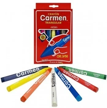 Cayolas carmen  con 12 colores delgadas triangular 