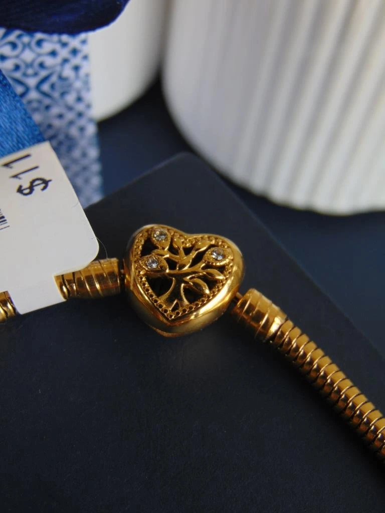 PULSERA ACERO DOR TIPO PANDORA JARDIN 5