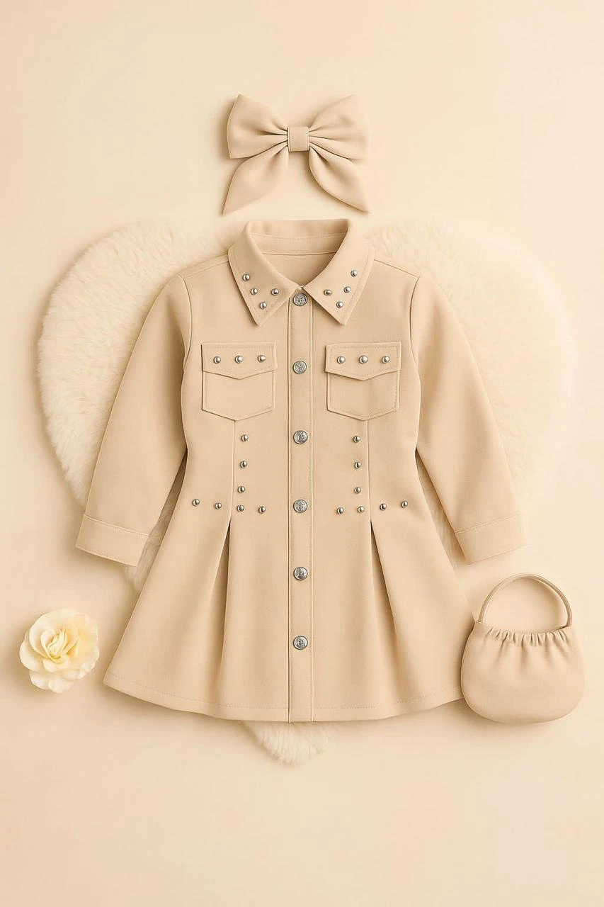 Vestido niña incluye bolso y mono  7
