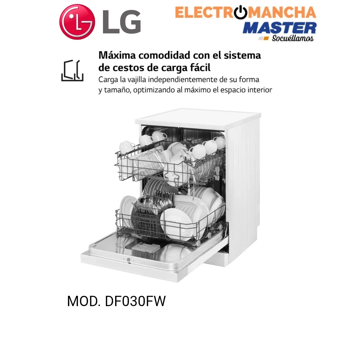 LAVAVAJILLAS LG DF030FW BLANCO 13 CUB. E 4