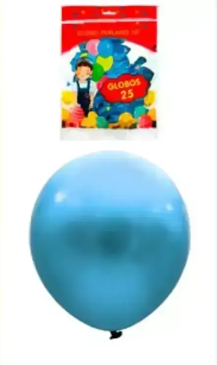Globo latex perlado 10" x 25 unidades 