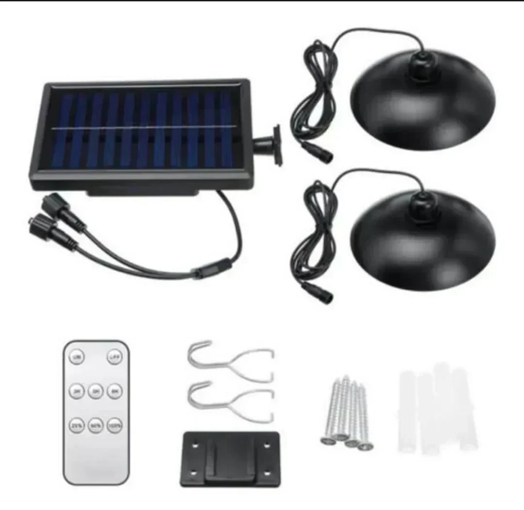 Lámpara Solar Led Colgante 2 Focos 3