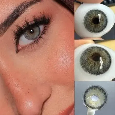 Lentes de contacto - Referencia: Cleopatra Gray - Pupila Reducida 
