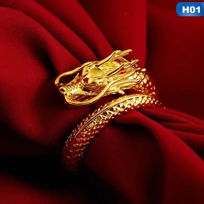 ANILLO DRAGON DORADO  3