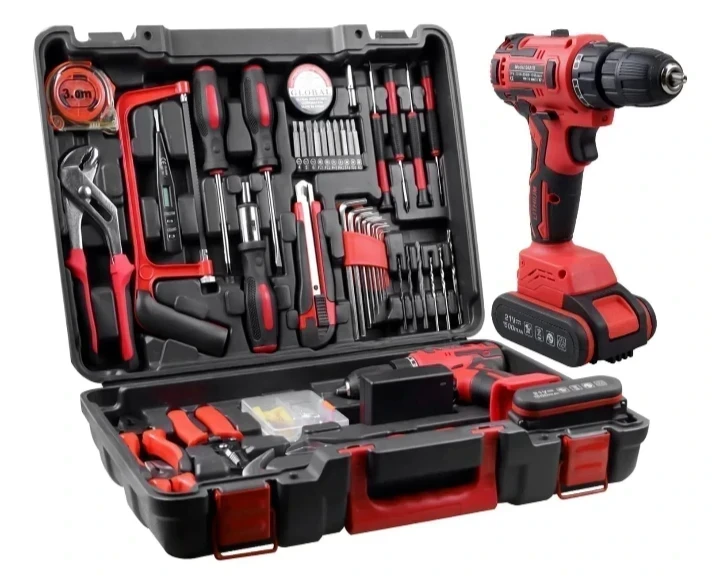 SET FE HERRAMIENTAS + TALADRO ATORNILLADOR 