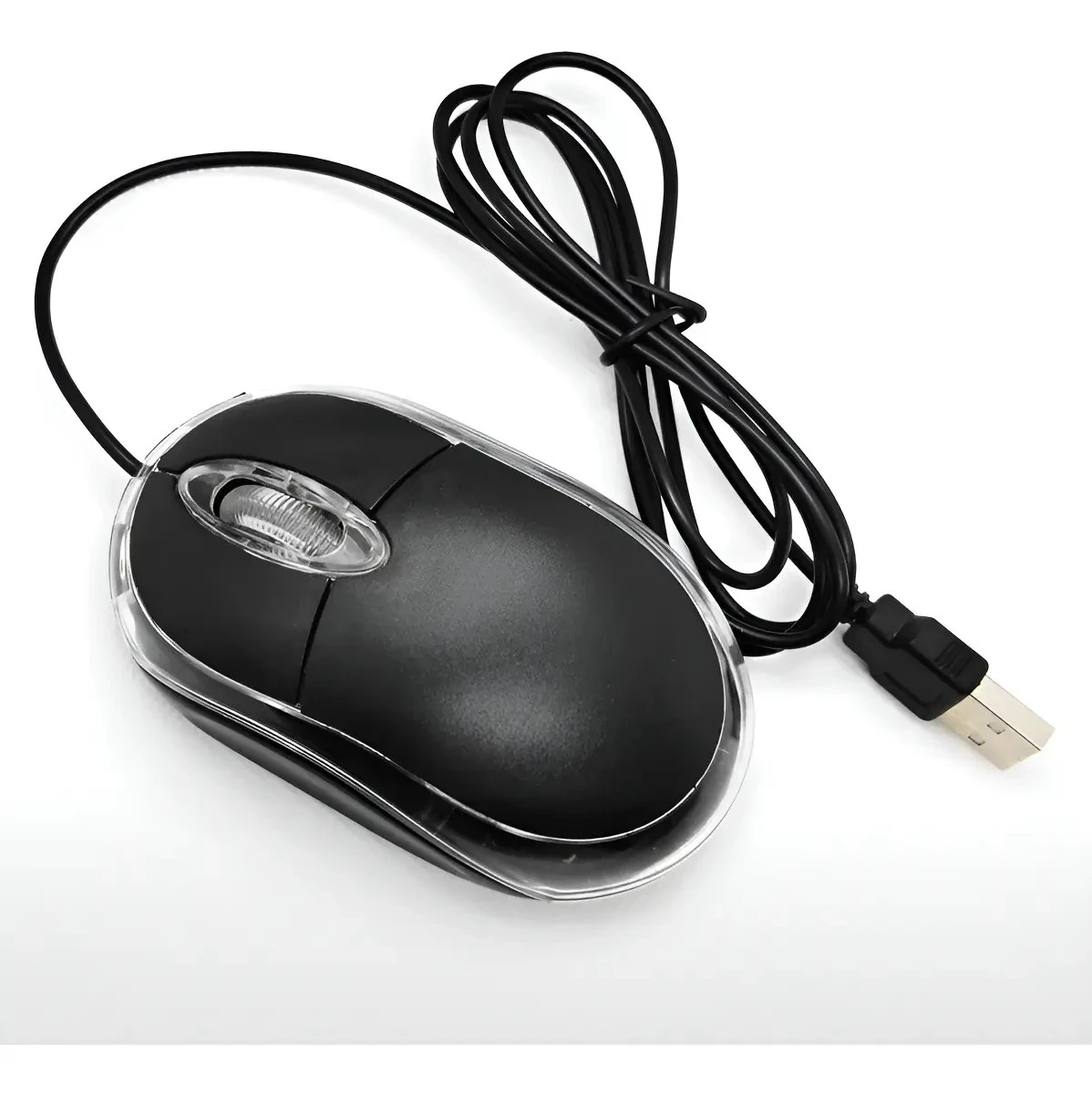 Mouse Optico Wired Usb Scroll Color Negro