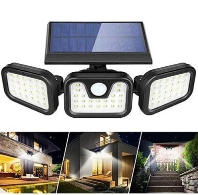 Reflector con panel solar Negro SUONO