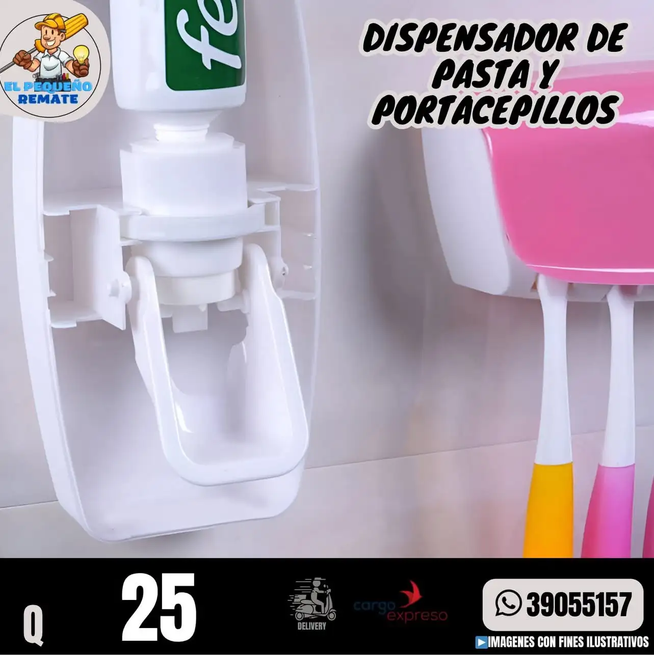 DISPENSADOR DE PASTA Y PORTACEPILLOS  3