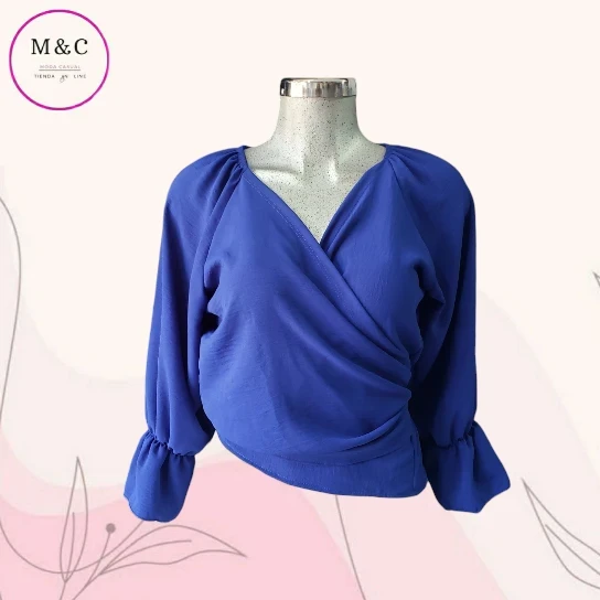 Blusa Talla G cruzada manga larga 2