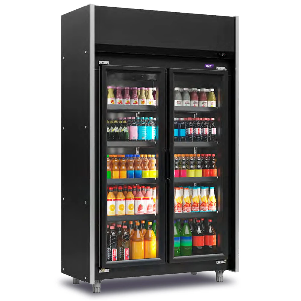 EXHIBIDORA VERTICAL INELRO INR FSGEA2PN 2 PUERTAS NEGRA