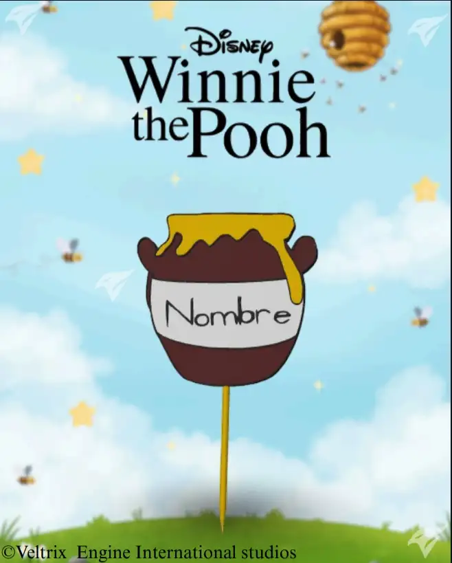 Cartel personalizado de winnie pooh 