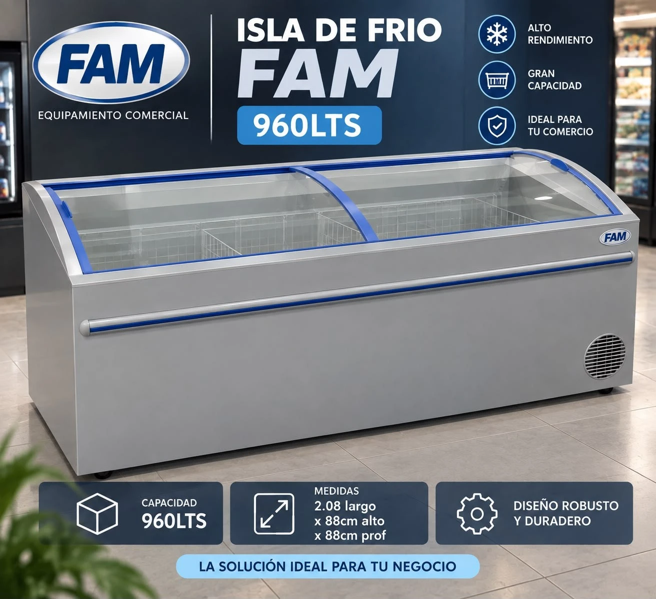 ISLA DE FRIO FAM 42 GRIS PLATA ‼️SOLO POR PEDIDOS ‼️