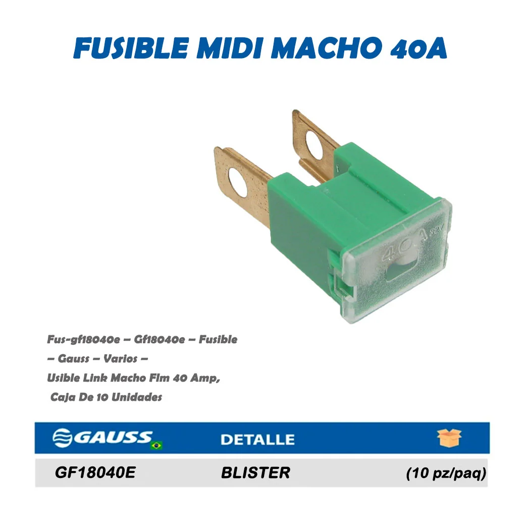 FUSIBLE MIDI MACHO 40A BLISTER