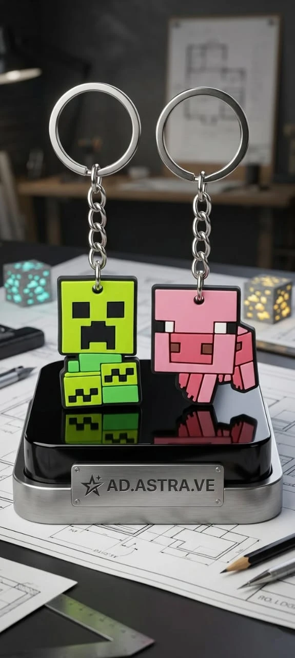 Llaveros con tematica de Minecraft  2