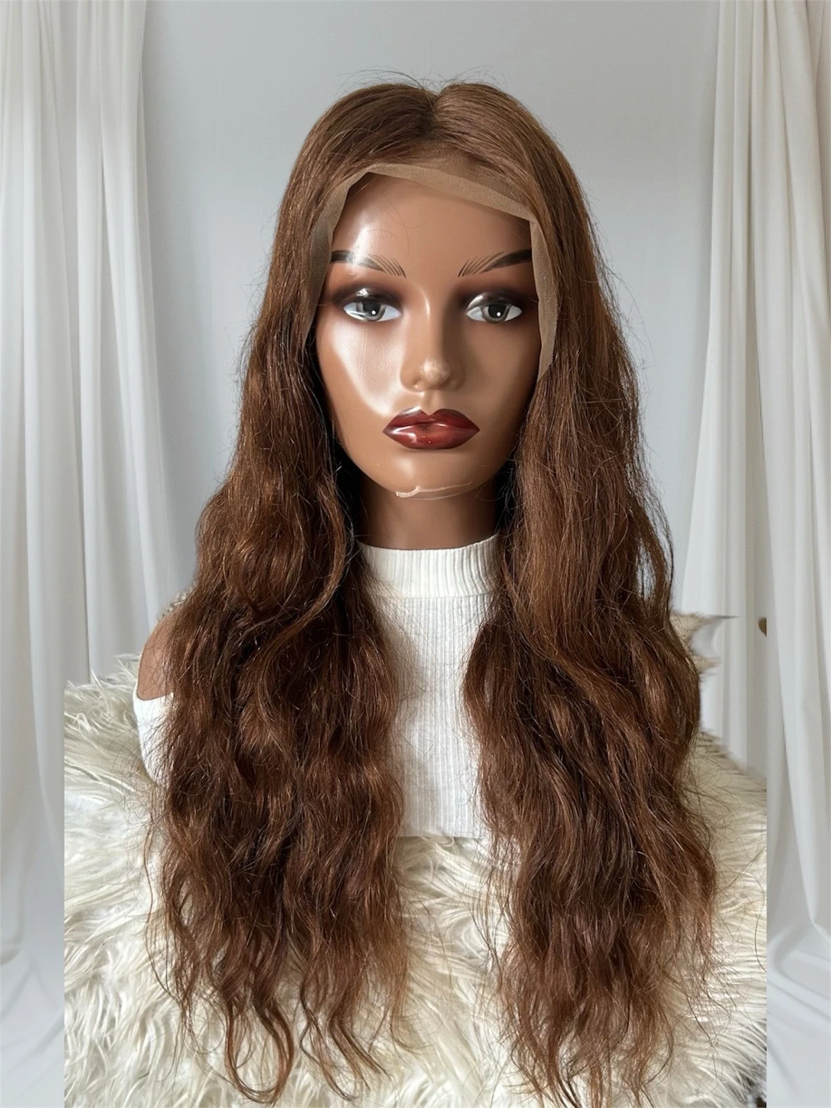 Peluca cabello humamo  de 26 pulgadas, frontal lace 13x4, 180% densidad  2