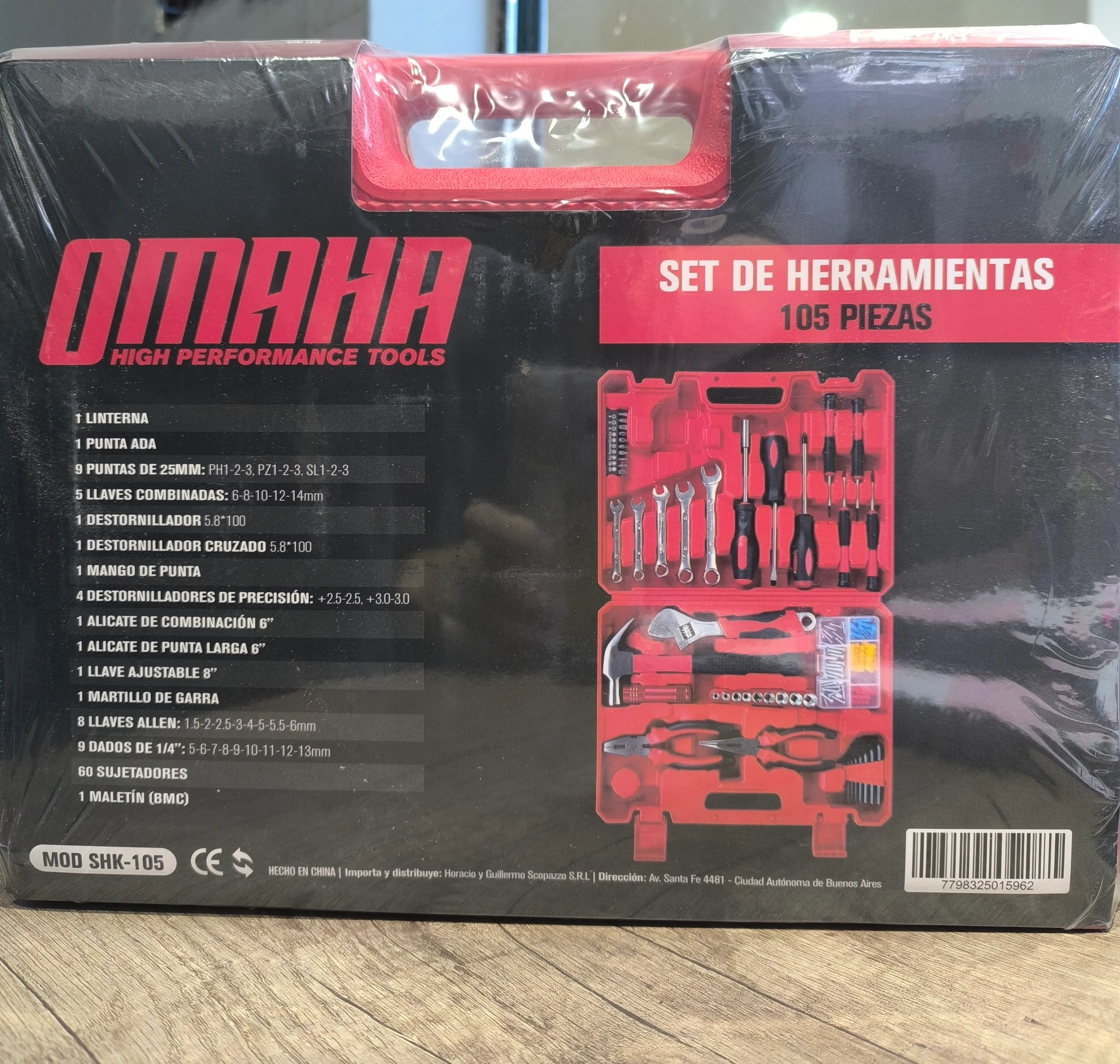 Set de herramientas OMAHA 105 piezas