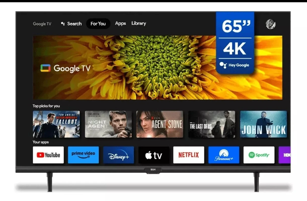 Smart tv Bgh 65" B6524us6g Uhd 4k Smart Google Tv