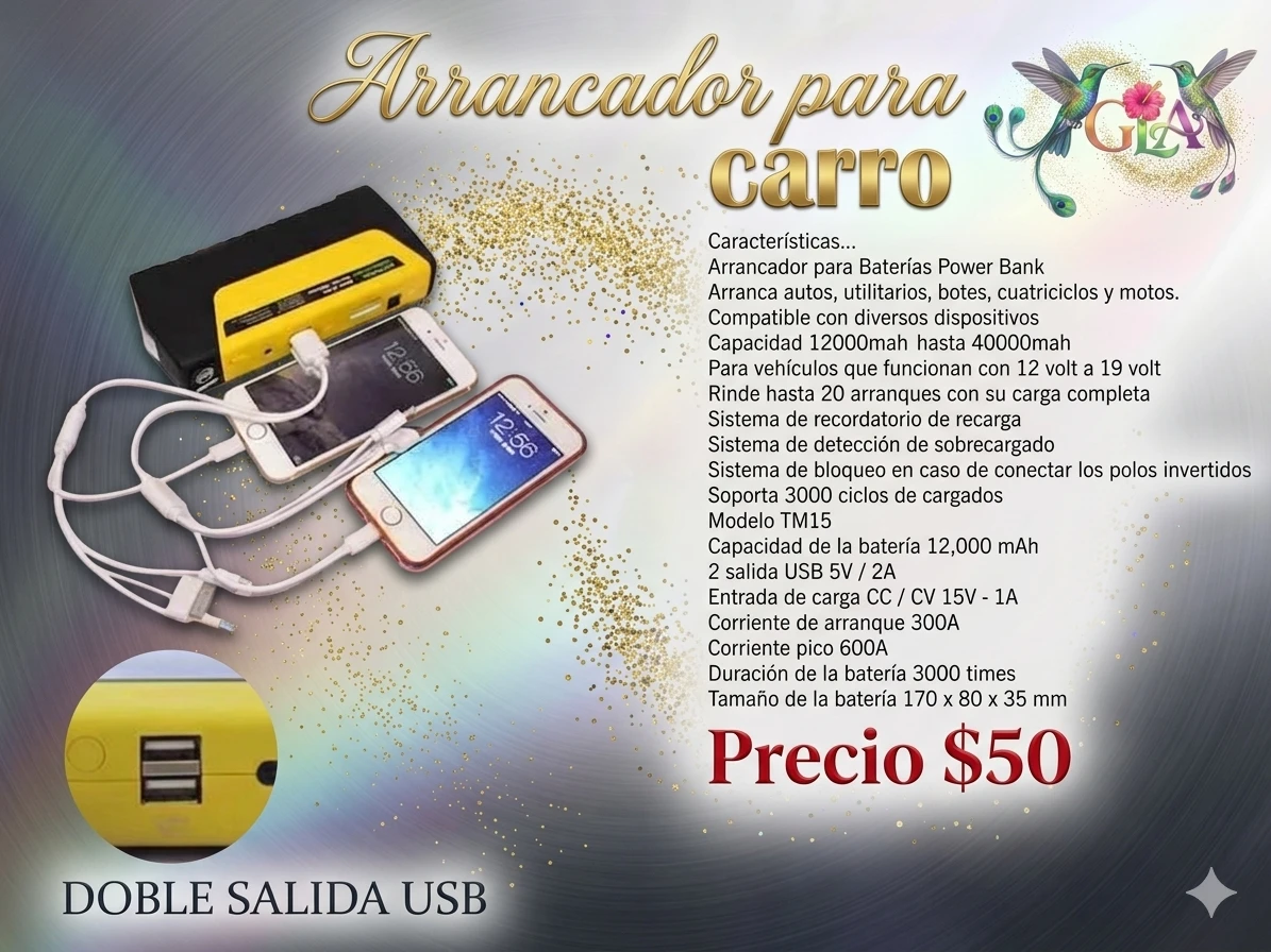 Arrancador para carro o motos 