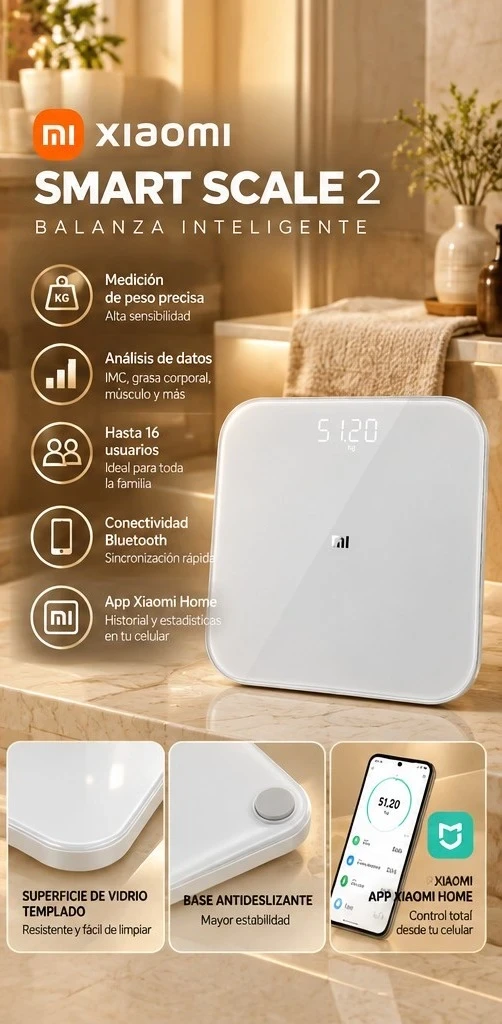 BALANZA INTELIGENTE XIAOMI SMART SCALE 2