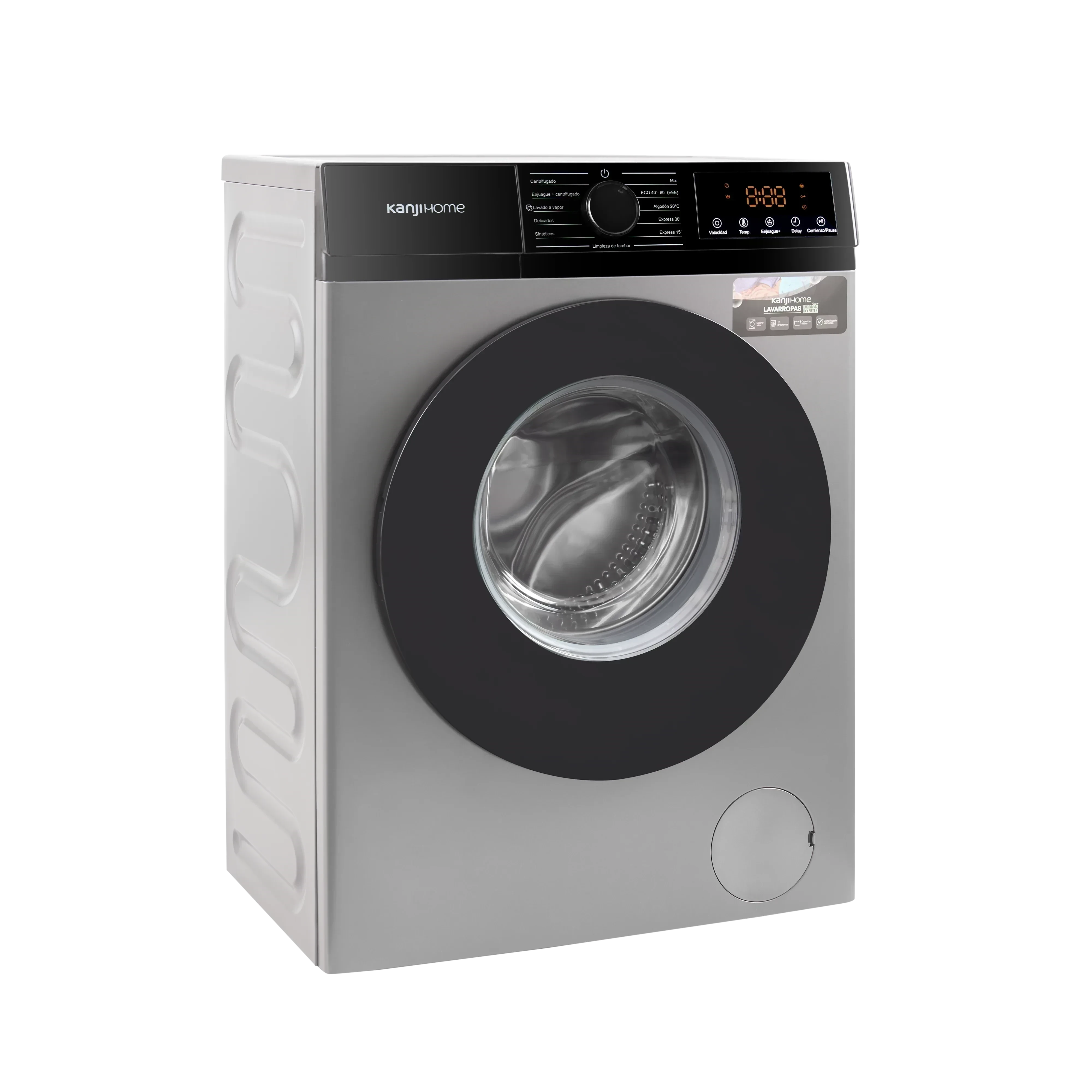 LAVARROPAS KANJI HOME 6KG INVERTER GRIS 1200 RPM 4