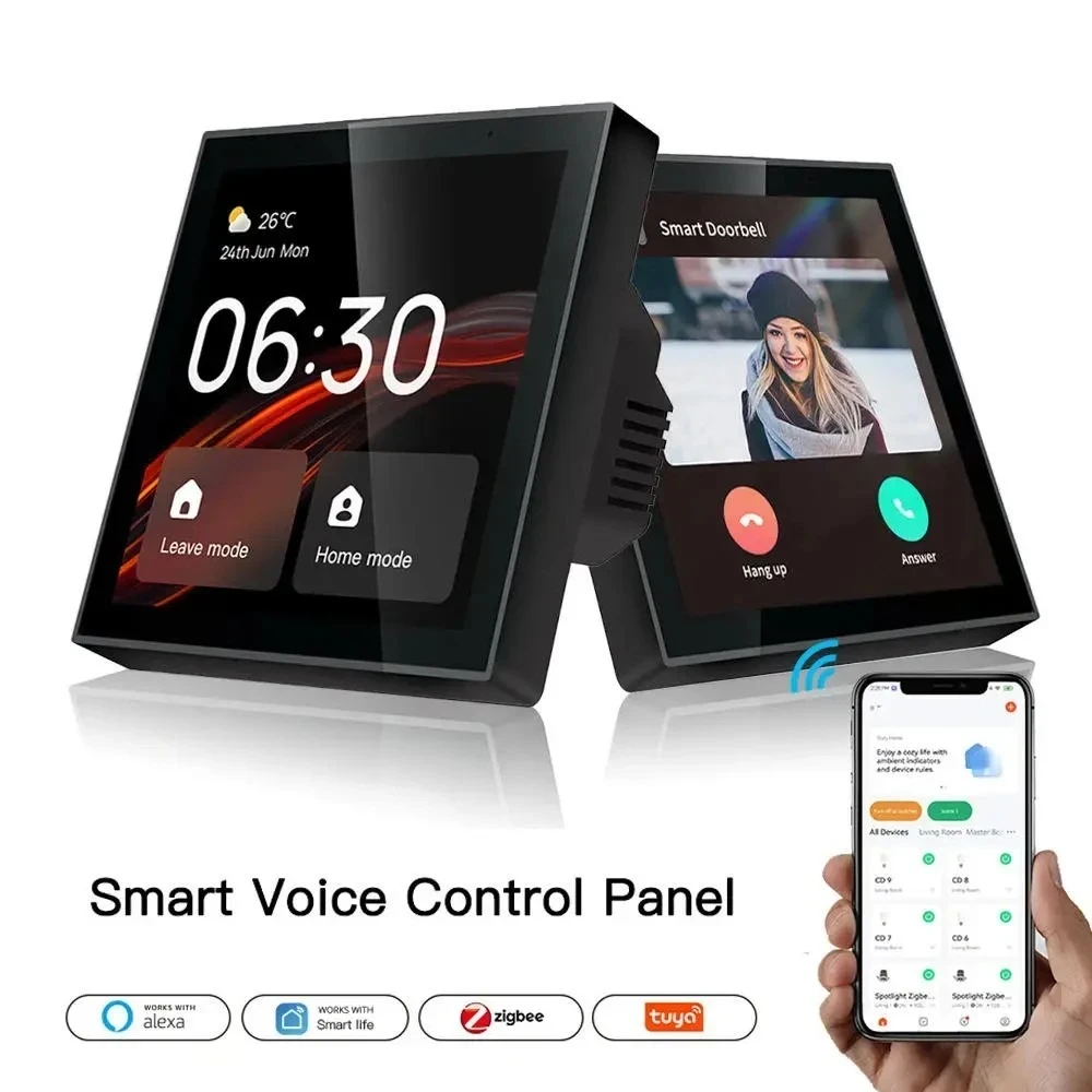PANEL DE CONTROL WIFI ZIGBEE  INTEGRADO CON ALEXA 86*86*10.5MM 2