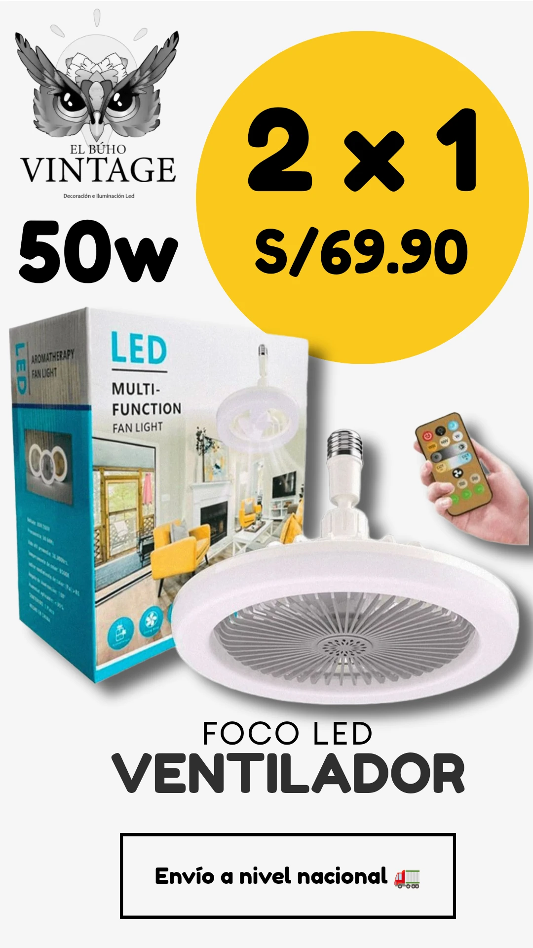 FOCO LED VENTILADOR 